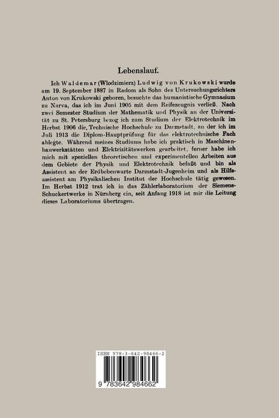 Produktbild: Vorg&auml;nge in der Scheibe Eines Induktionsz&auml;hlers und der Wechselstromkompensator als Hilfsmittel zu Deren Erforschung