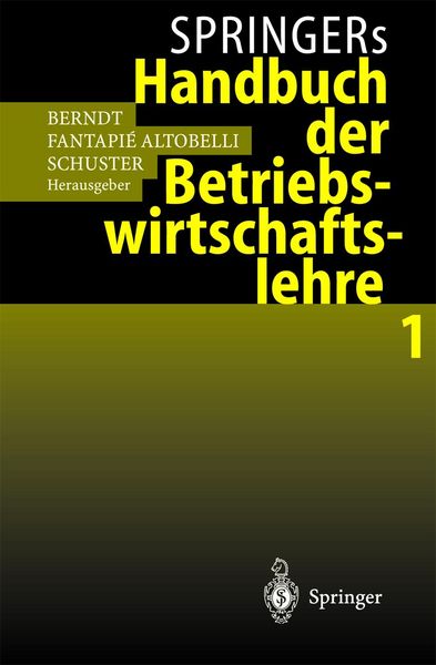 Produktbild: Springers Handbuch der Betriebswirtschaftslehre 1