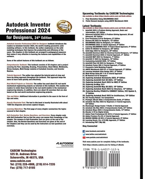 Produktbild: Autodesk Inventor Professional 2024 for Designers, 24th Edition