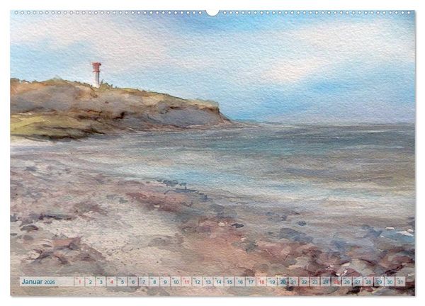 Produktbild: Heiligenhafen in Aquarell (Wandkalender 2026 DIN A2 quer), CALVENDO Monatskalender