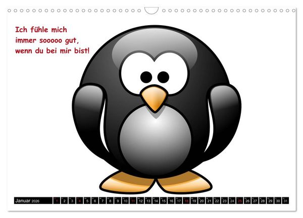 Produktbild: Pinguine im siebten Himmel! (Wandkalender 2026 DIN A3 quer), CALVENDO Monatskalender