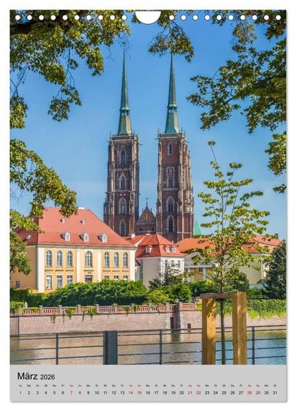 Produktbild: BRESLAU Historisches Stadtherz (Wandkalender 2026 DIN A4 hoch), CALVENDO Monatskalender