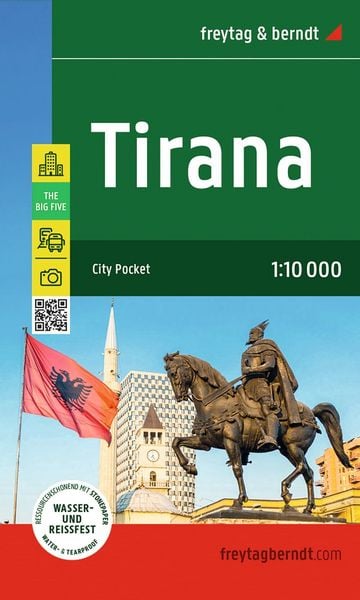 Produktbild: freytag & berndt Innenstadtplan Tirana 1:10.000