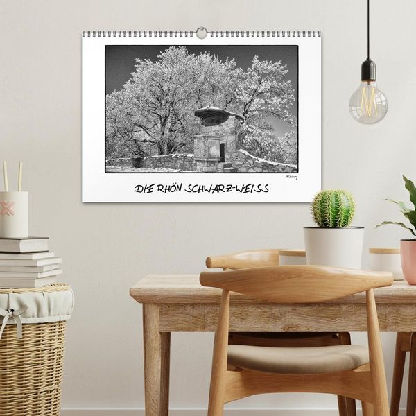 Produktbild: RH&Ouml;N SCHWARZ-WEISS (Wandkalender 2026 DIN A3 quer), CALVENDO Monatskalender