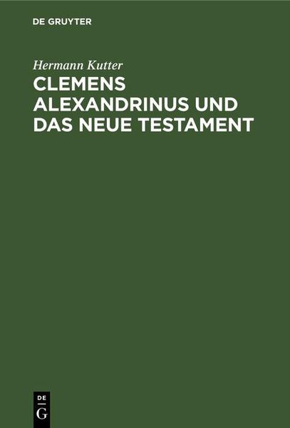 Produktbild: Clemens Alexandrinus und das Neue Testament