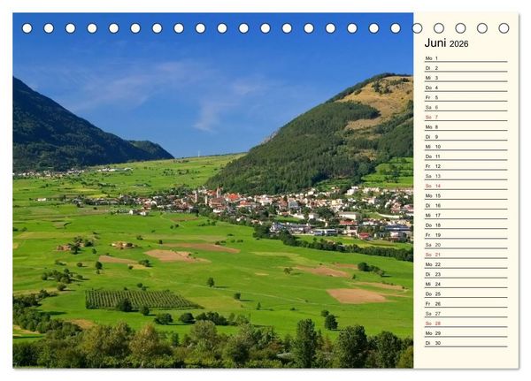 Produktbild: Vinschgau - Die Sonnenseite S&uuml;dtirols (Tischkalender 2026 DIN A5 quer), CALVENDO Monatskalender