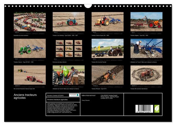 Produktbild: Anciens tracteurs agricoles (Calendrier mural 2026 DIN A3 vertical), CALVENDO calendrier mensuel