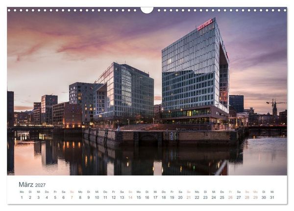 Produktbild: Hamburgs Hafenlichter (Wandkalender 2027 DIN A3 quer), CALVENDO Monatskalender
