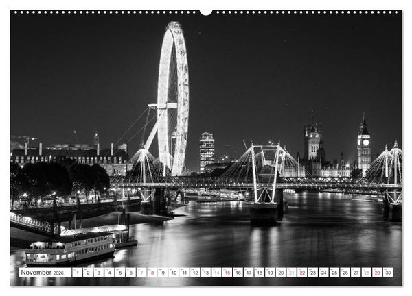 Produktbild: London Stadt an der Themse (hochwertiger Premium Wandkalender 2026 DIN A2 quer), Kunstdruck in Hochglanz