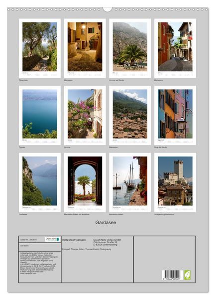 Produktbild: Gardasee (Wandkalender 2026 DIN A2 hoch), CALVENDO Monatskalender