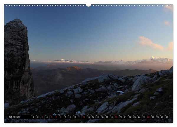 Produktbild: DIE ALPEN - Weitblicke (hochwertiger Premium Wandkalender 2026 DIN A2 quer), Kunstdruck in Hochglanz
