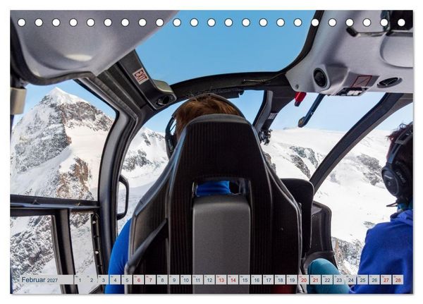 Produktbild: Eine Helireise ums Matterhorn (Tischkalender 2027 DIN A5 quer), CALVENDO Monatskalender