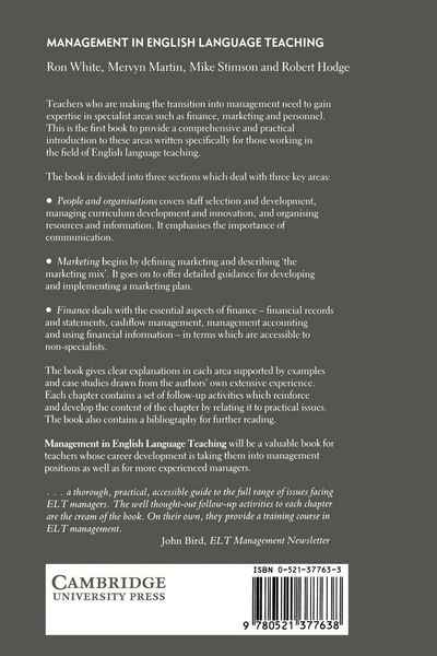 Produktbild: Management in English Language Teaching
