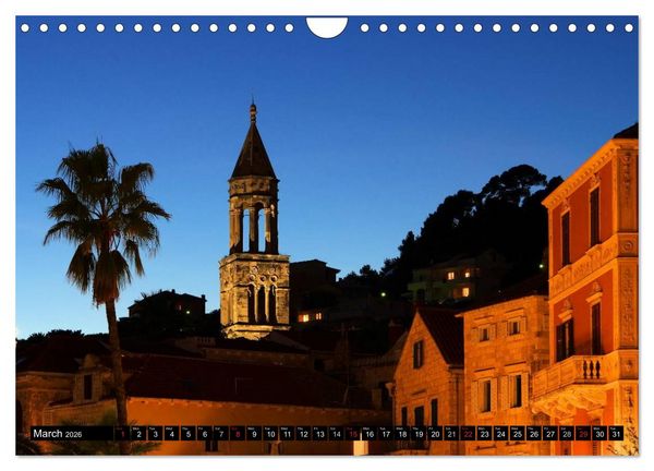 Produktbild: Hvar The sunny Island of Croatia (Wall Calendar 2026 DIN A4 landscape), CALVENDO 12 Month Wall Calendar
