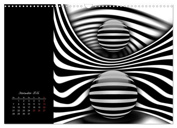 Produktbild: Optische Kunst im Quadrat (Wandkalender 2026 DIN A3 quer), CALVENDO Monatskalender