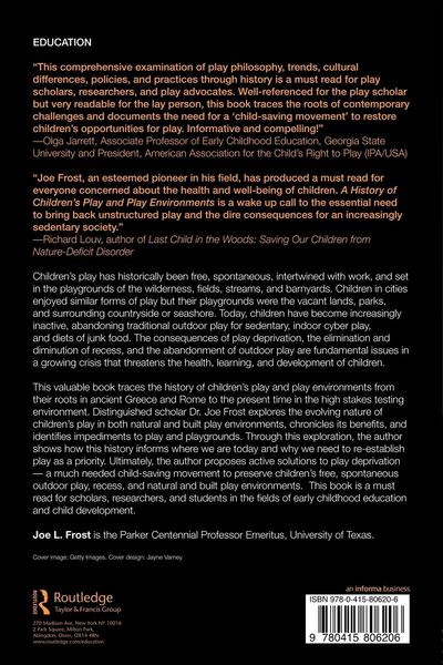Produktbild: A History of Children's Play and Play Environments
