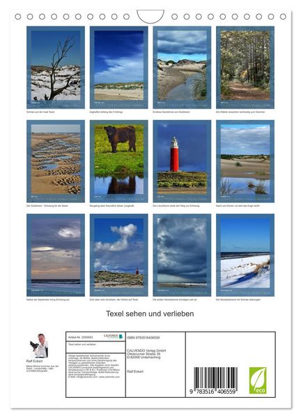 Produktbild: Texel sehen und verlieben (Wandkalender 2026 DIN A4 hoch), CALVENDO Monatskalender