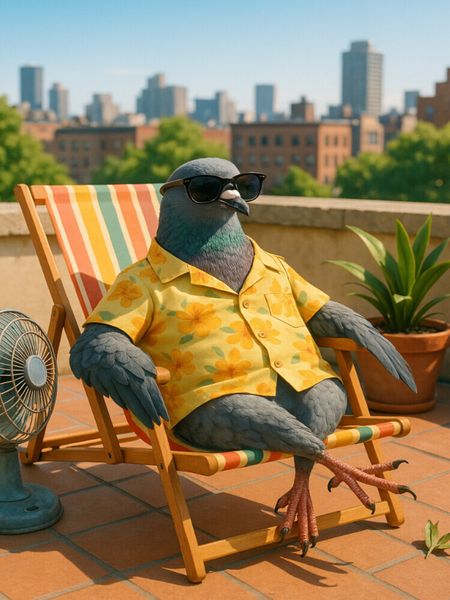 Produktbild: CALVENDO Puzzle Balcony Break - Stadttaube mit Aussicht | 1000 Teile Lege-Gr&ouml;&szlig;e 64x48cm Foto-Puzzle f&uuml;r gl&uuml;ckliche Stunden