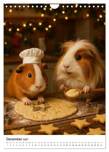 Produktbild: Guinea Pigs Cozy Moments (Wall Calendar 2027 DIN A4 portrait), CALVENDO 12 Month Wall Calendar