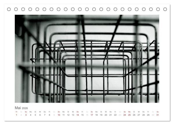 Produktbild: einfach schwarz-wei&szlig; (Tischkalender 2026 DIN A5 quer), CALVENDO Monatskalender