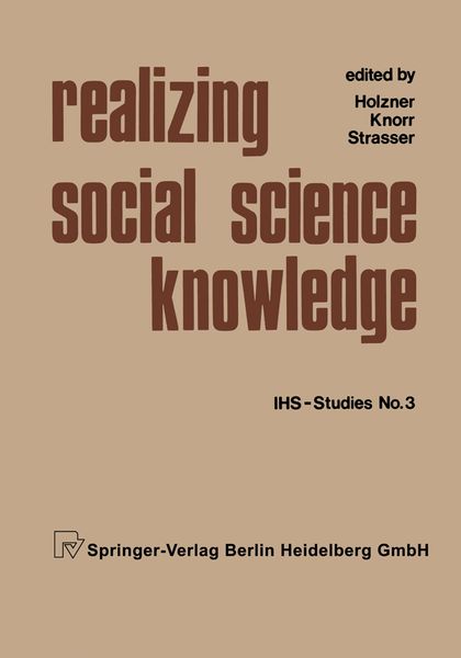 Produktbild: Realizing Social Science Knowledge