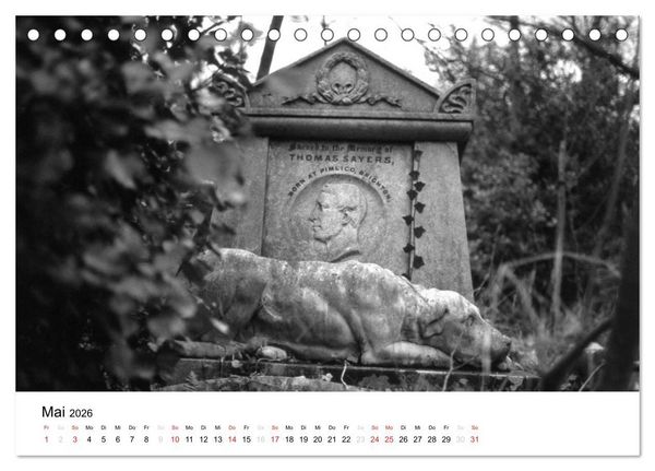 Produktbild: Highgate Cemetery London (Tischkalender 2026 DIN A5 quer), CALVENDO Monatskalender