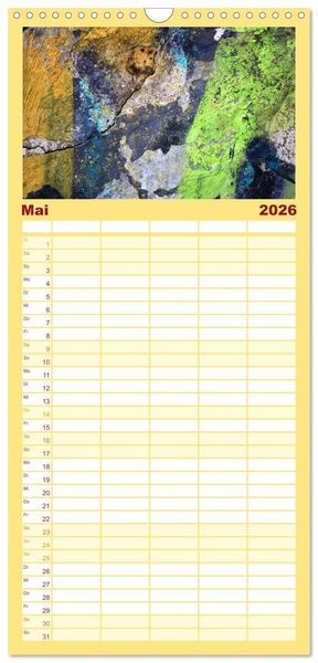 Produktbild: Familienplaner 2026 - MAUER(N)spalten mit 5 Spalten (Wandkalender, 21 x 45 cm) CALVENDO