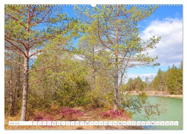 Produktbild: Meine Isar bei Geretsried (hochwertiger Premium Wandkalender 2026 DIN A2 quer), Kunstdruck in Hochglanz