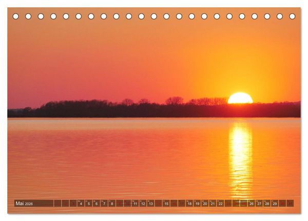 Produktbild: D&uuml;mmer, Malerische See-Momente (Tischkalender 2026 DIN A5 quer), CALVENDO Monatskalender