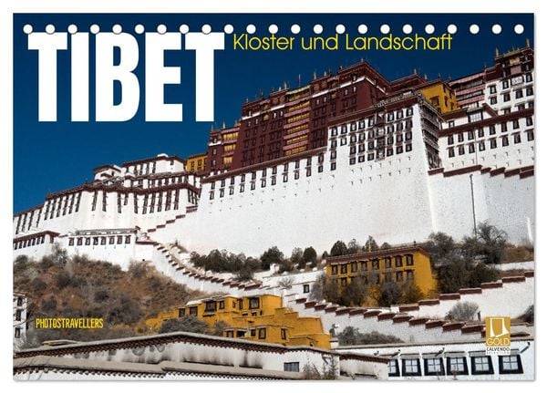 Produktbild: Tibet - Kloster und Landschaft (Tischkalender 2026 DIN A5 quer), CALVENDO Monatskalender