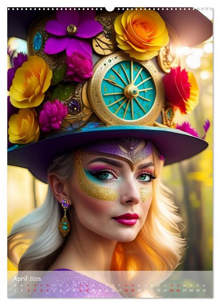 Produktbild: H&uuml;te - fantasievoll und verr&uuml;ckt (hochwertiger Premium Wandkalender 2026 DIN A2 hoch), Kunstdruck in Hochglanz