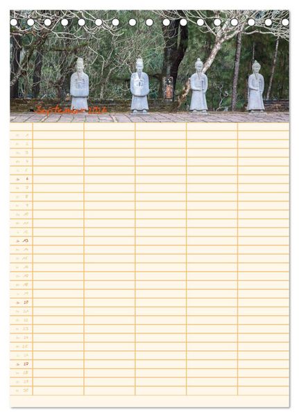 Produktbild: EXOTISCHES S&Uuml;DOSTASIEN - Familienplaner 2026 (Tischkalender 2026 DIN A5 hoch), CALVENDO Monatskalender