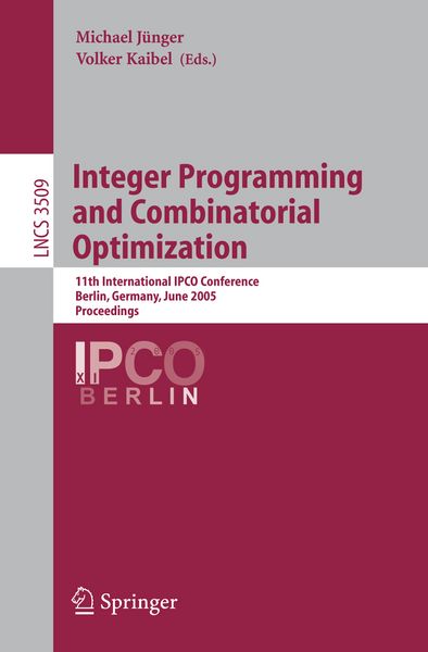 Produktbild: Integer Programming and Combinatorial Optimization