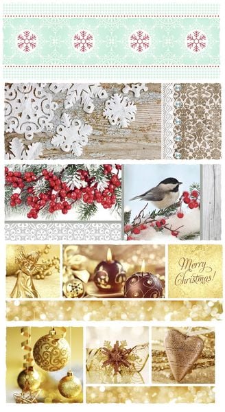 Produktbild: URSUS Basispapiere Transparentpapier Cosy Season, 10 x 27 cm, 100 Blatt