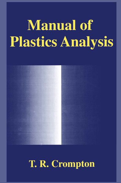 Produktbild: Manual of Plastics Analysis