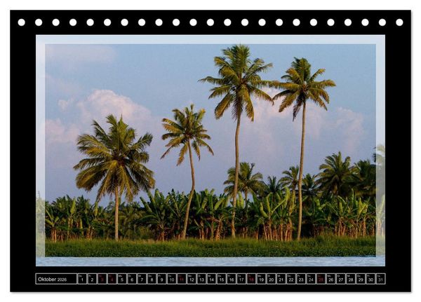 Produktbild: Kerala - Impressionen aus S&uuml;dindien (Tischkalender 2026 DIN A5 quer), CALVENDO Monatskalender