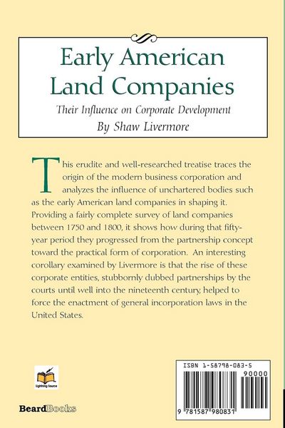 Produktbild: Early American Land Companies