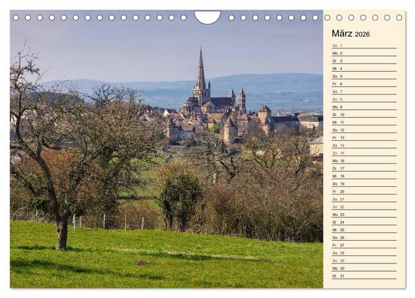 Produktbild: Burgund - Das gr&uuml;ne Herz Frankreichs (Wandkalender 2026 DIN A4 quer), CALVENDO Monatskalender