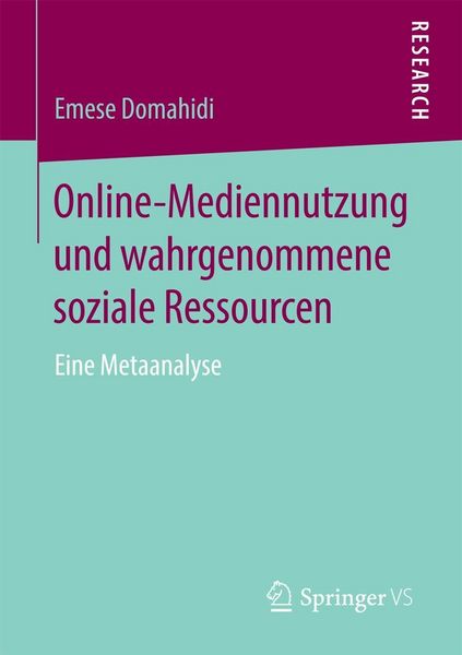 Produktbild: Online-Mediennutzung und wahrgenommene soziale Ressourcen