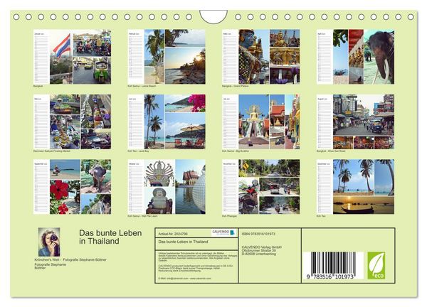 Produktbild: Das bunte Leben in Thailand (Wandkalender 2026 DIN A4 quer), CALVENDO Monatskalender