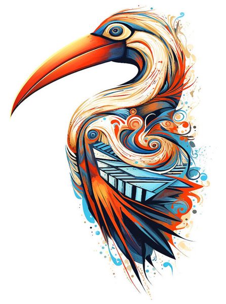 Produktbild: CALVENDO Puzzle Ibis im Tattoo Design | 2000 Teile Lege-Gr&ouml;&szlig;e 90x67cm Foto-Puzzle f&uuml;r gl&uuml;ckliche Stunden