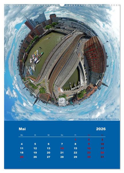 Produktbild: Planet Hafencity - Universum Hamburg (Wandkalender 2026 DIN A2 hoch), CALVENDO Monatskalender