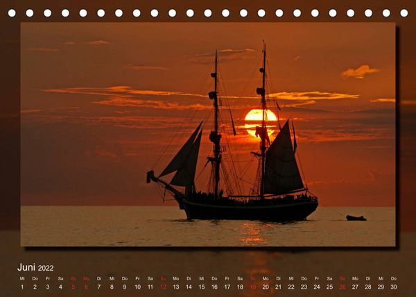 Produktbild: Abends am Meer (Tischkalender 2022 DIN A5 quer)