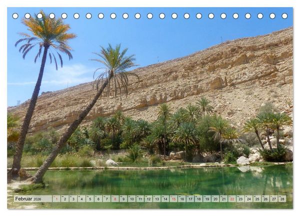 Produktbild: Oman - Zauberhafte Landschaften (Tischkalender 2026 DIN A5 quer), CALVENDO Monatskalender
