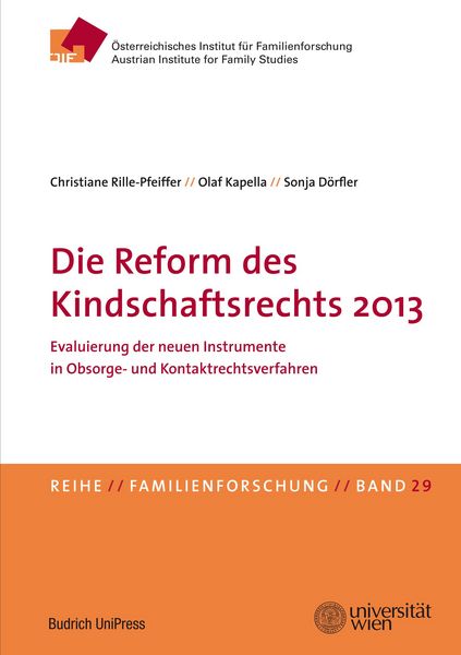 Produktbild: Die Reform des Kindschaftsrechts 2013