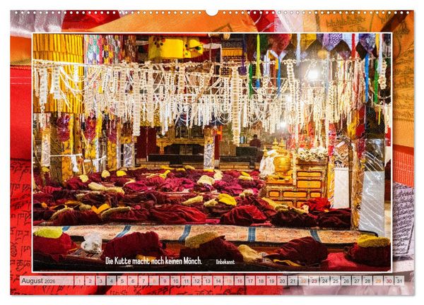 Produktbild: Farben Tibets (Wandkalender 2026 DIN A2 quer), CALVENDO Monatskalender