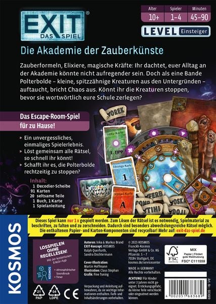 KOSMOS - EXIT - Das Spiel: Die Akademie der Zauberkünste
