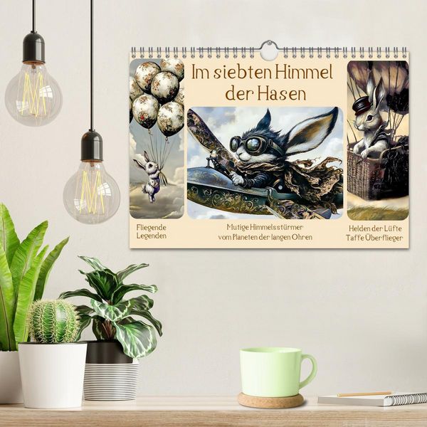 Produktbild: Im siebten Himmel der Hasen (Wandkalender 2026 DIN A4 quer), CALVENDO Monatskalender