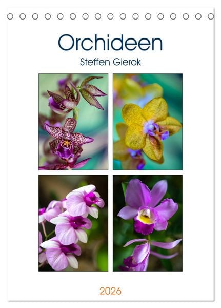 Orchideen (Tischkalender 2026 DIN A5 hoch), CALVENDO Monatskalender