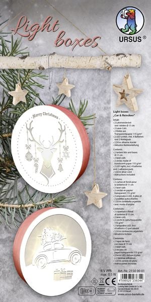 Produktbild: URSUS Light boxes "Car & Reindeer", &Oslash; 15,3 cm